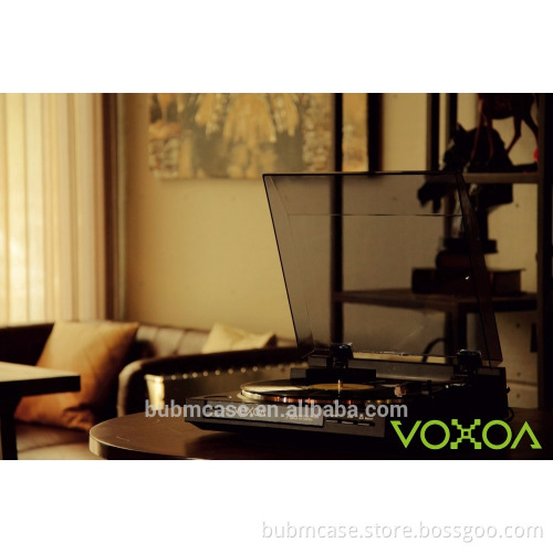 VOXOA T30 Full-Auto Belt drive turntable , vinyl record 45 RPM, two speed USB turntable